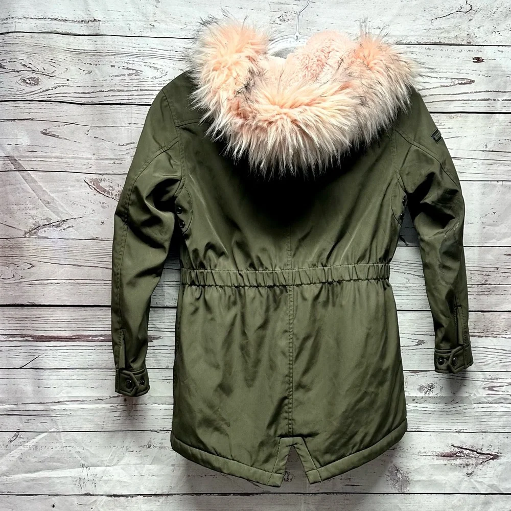 S13 Hooded Green Parka Size 12